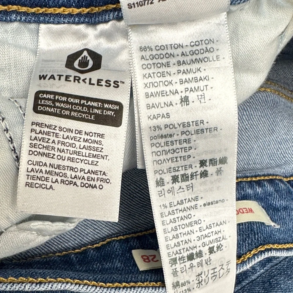 Levi's Women's Wedgie Straight Leg Jeans Button Fly High Rise